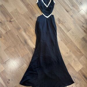 Princess Polly Black and White Backless Dress